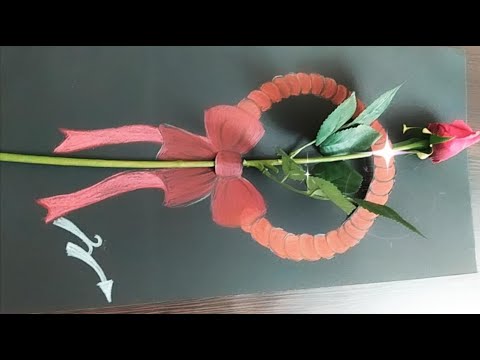 تصویری: گلدان نقاشی شده با گل رز