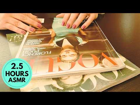 ⏰️ Over 2 Hours of ASMR Magazine Page Turning & Squeezing for Sleep, Study & Relaxation - No Talking