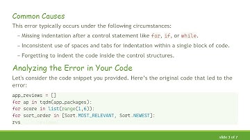 Understanding the Python Indentation Error: "Expected an Indented Block" in Google Colab