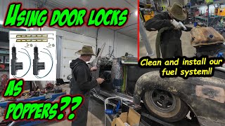 Installing Cheap door poppers and modifying the fuel system.
