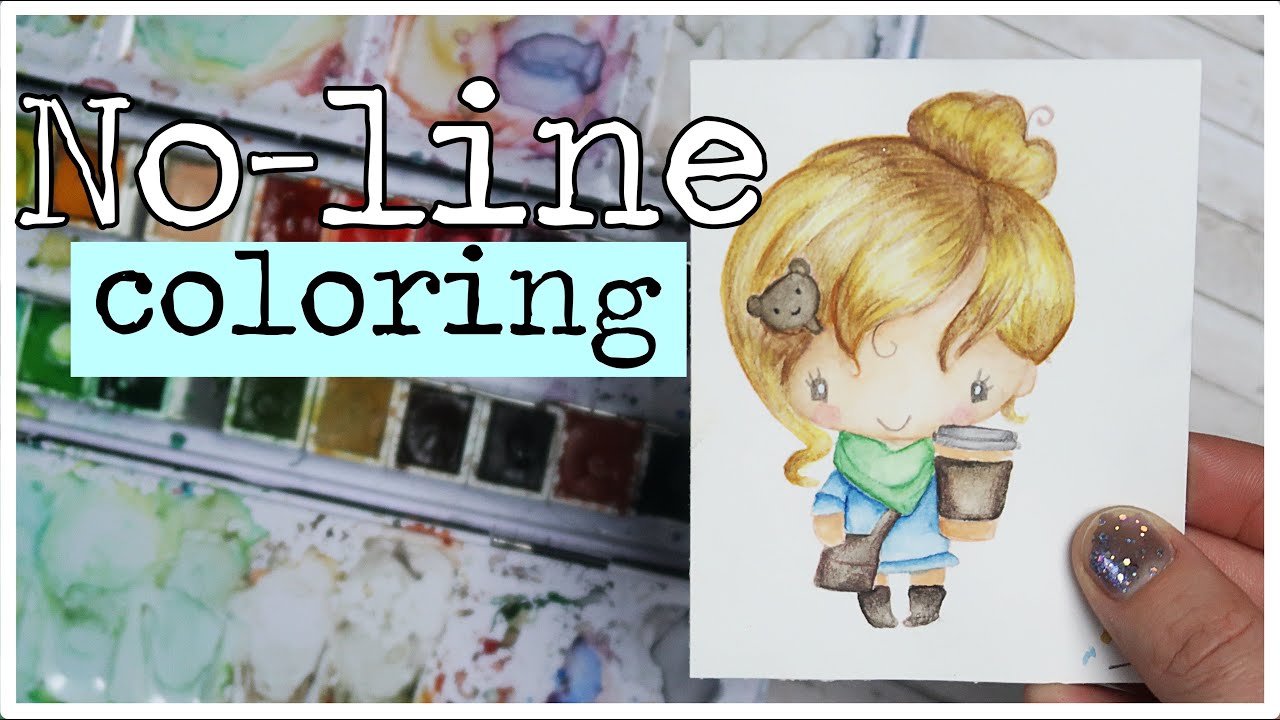 CÓMO COLOREAR SELLOS con la TÉCNICA NO-LINE COLORING ✨ Sellos Scrapbooking