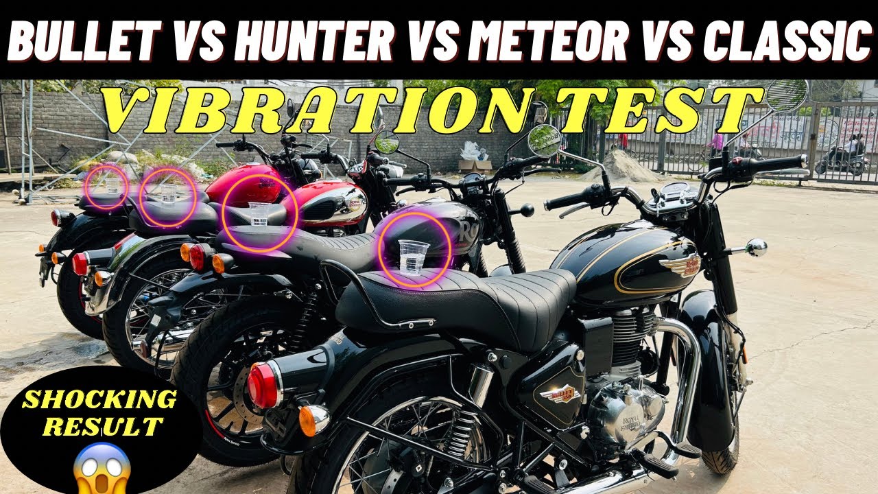 Bullet 350 Vs Hunter 350 Vs Meteor 350 Vs Classic 350 Vibration Test | Shocking Result 😱|