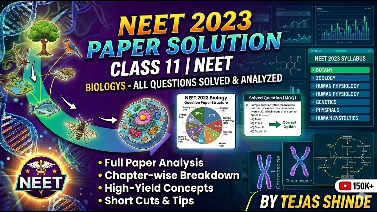 Full Solution NEET 2023 BIOLOGY PAPER 100 MCQS FULL SOLUTION MOST EXPECTED FOR NEET ...