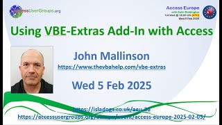 AEU36: Using VBE_Extras add-in with Access (John Mallinson)