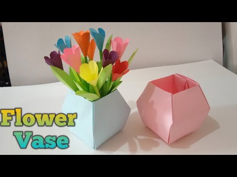 DIY Flower Pot | How To Make Paper Flower Pot Vase