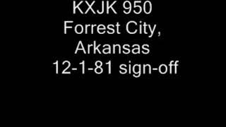 KXJK 950 Forrest City, Arkansas 1981 sign off DX screenshot 4