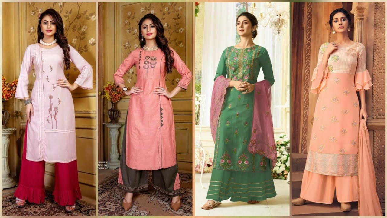 Latest Plazo Suit Design 2021/Plazo Suit Design Party Wear/Plazo with Long Kurti