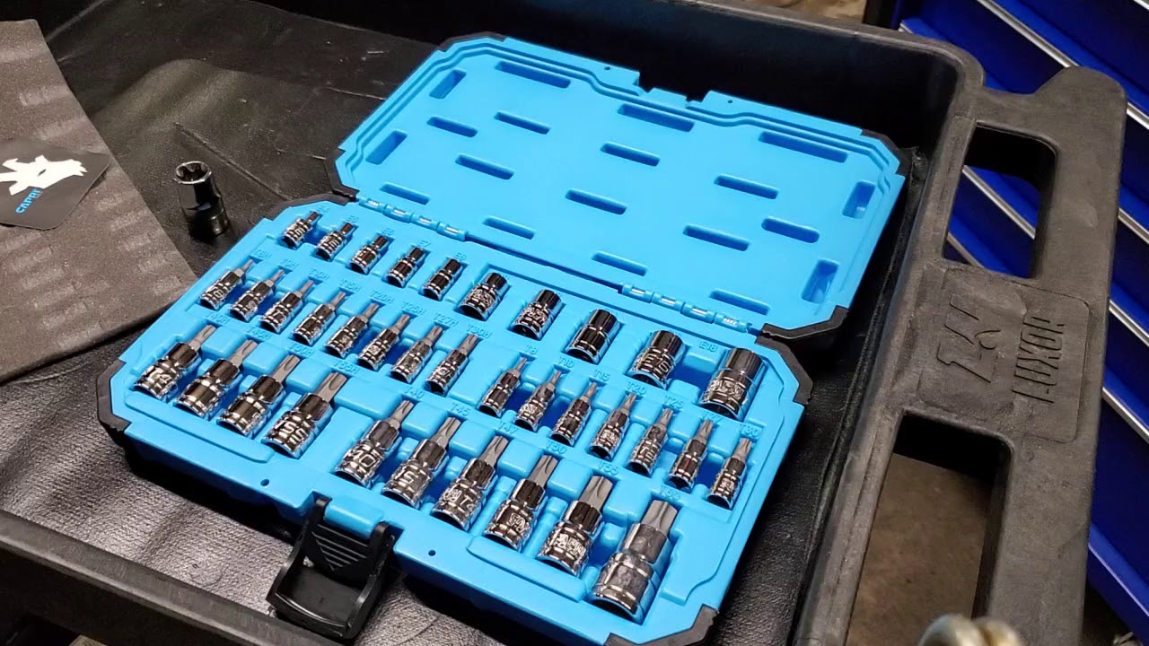 Capri cp30004 35 pcs torx socket set unboxing