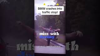 Miracle Escape: Officer Nearly Hit by Speeding Car During Traffic Stop!