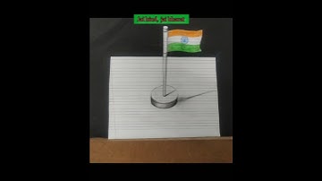 easy 3D Indian flag on normal notebook paper #shorts #tutorial #diy #independencedayspecial