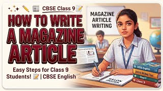 How to Write a Magazine Article | Class 9 CBSE English Writing Skills| Format, Tips , Examples