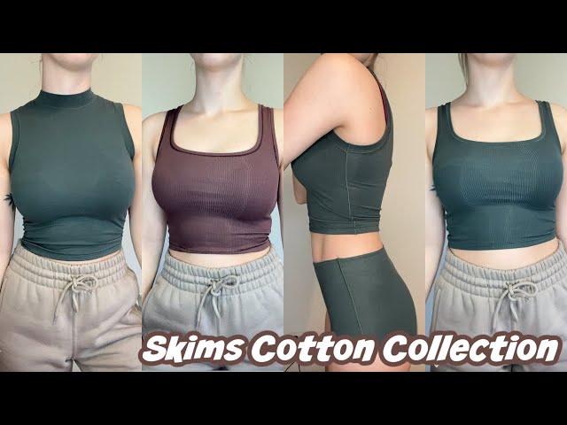 We have a skims tank review here! This is the cotton rib tank vs. the , Skims  Soft Lounge Tank