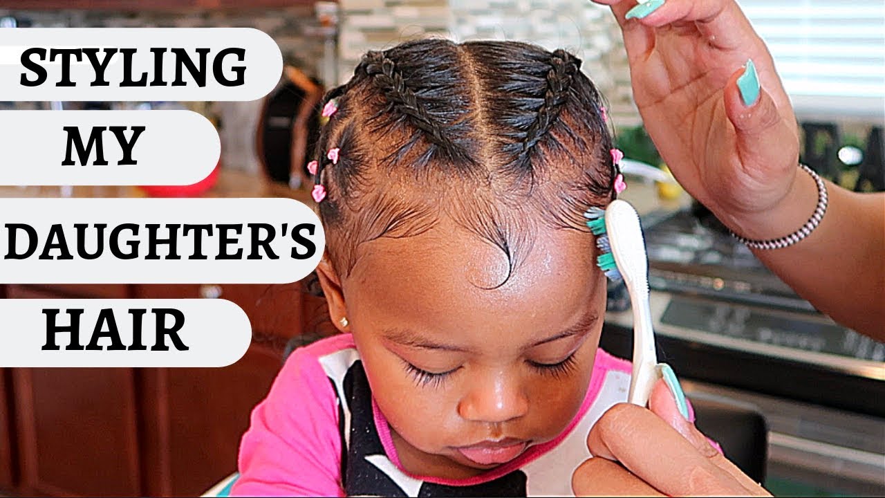 HOW I STYLE MY ONE YEAR OLD DAUGHTER'S HAIR!!! - YouTube