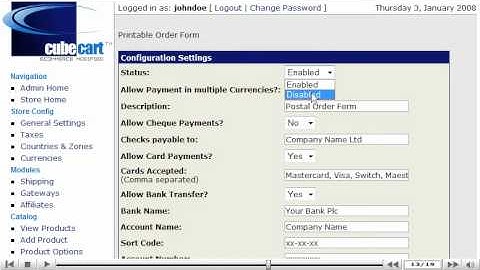 Add payment modules in CubeCart by VodaHost web hosting