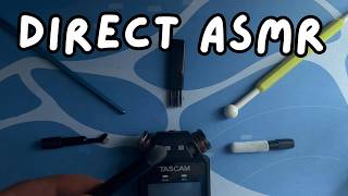 ASMR triggers directly on the tascam mic! no talking
