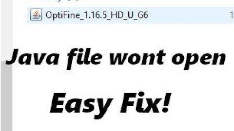 Java files wont open EASY fix!