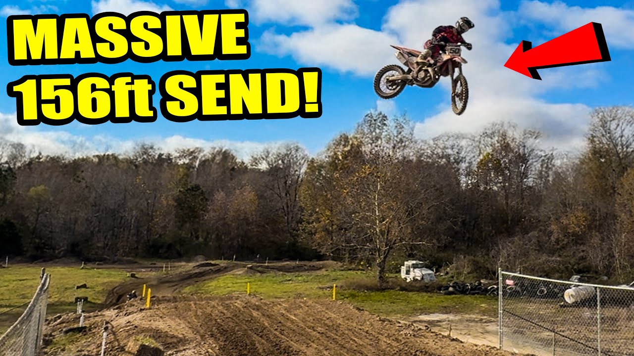 ГРАНДИОЗНЫЙ ПРЫЖОК на НОВОЙ трассе для мотокросса - (156 ФУТОВ!)