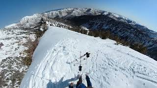 View from top before skiing down