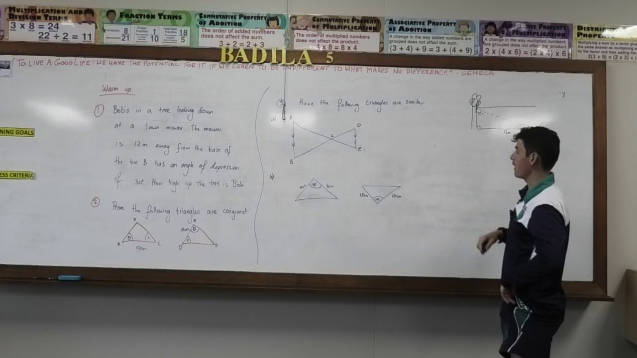 Angle of Decline - Word Problem - YouTube