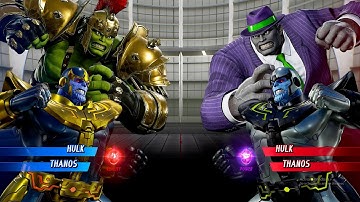 Gladiator Hulk & Thanos Vs Hulk & Thanos [ Hard AI ] | Marvel vs Capcom: Infinite