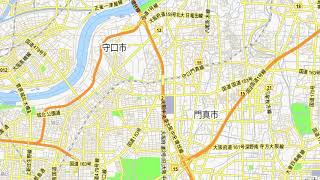 Osaka Japan Editable Vector Map