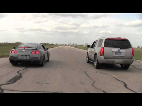 Nissan GT R vs. Hennessey Cadillac Escalade