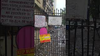 Do not trespass property sign on the gate, Mumbai Central, Mumbai, India.
