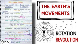 Rotation & Revolution -- The Earth's movements || World Geography || Lec.17 || An Aspirant !