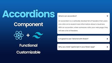 How to build Accordions in React | React & Tailwind Css Accordions