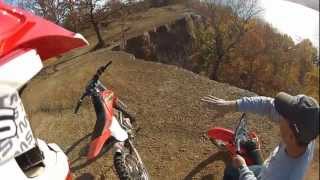 Riding dirtbikes at Camp Gruber ORV - Cliffs