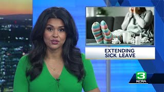 California workers will get five sick days instead of three under law signed by Gov. Newsom