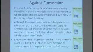 SSE Talks - Remote Viewing the Lottery (Analysis) - York Dobyns - 1/3