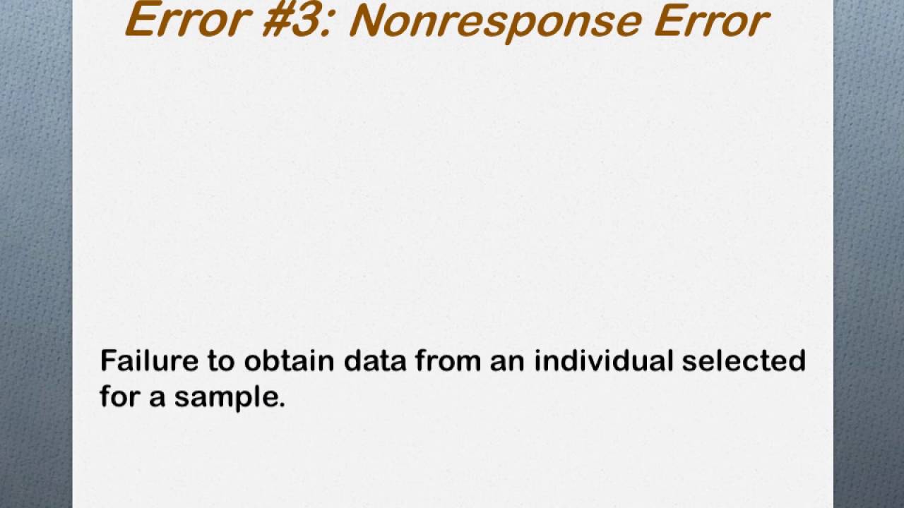 Sample Surveys What Can Go Wrong? YouTube