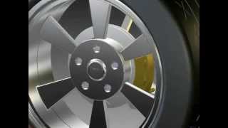 Wheel and brake system in Autodesk Inventor