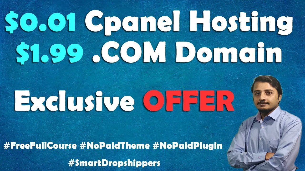 Hosting at $0.01 with $1.99  .com Domain Name for Your WordPress Dropship Shop! 😱😱
