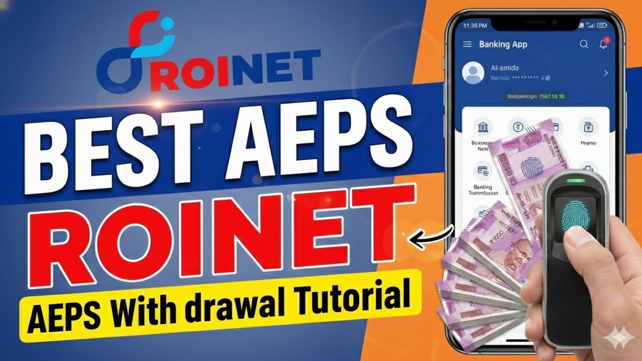 BEST AEPS App 2025: ROI NET Complete Cash Withdrawal Process | Best AEPS App #1 Roinet
