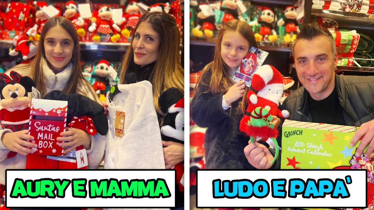 SHOPPING SOLO di NATALE Aurora e Mamma Daniela Vs Ludovica e Papà Gennaro