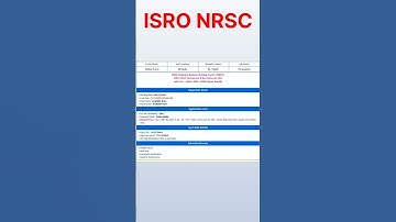 ISRO New Recruitment 2023 || ISRO New Vacancy 2023 || ISRO NRSC Technical Vacancy 2024