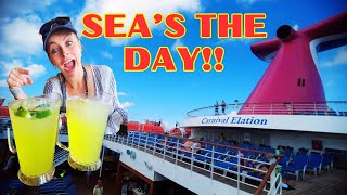 Sea Day and Drinks! What Could Go Wrong? Carnival Elation!
