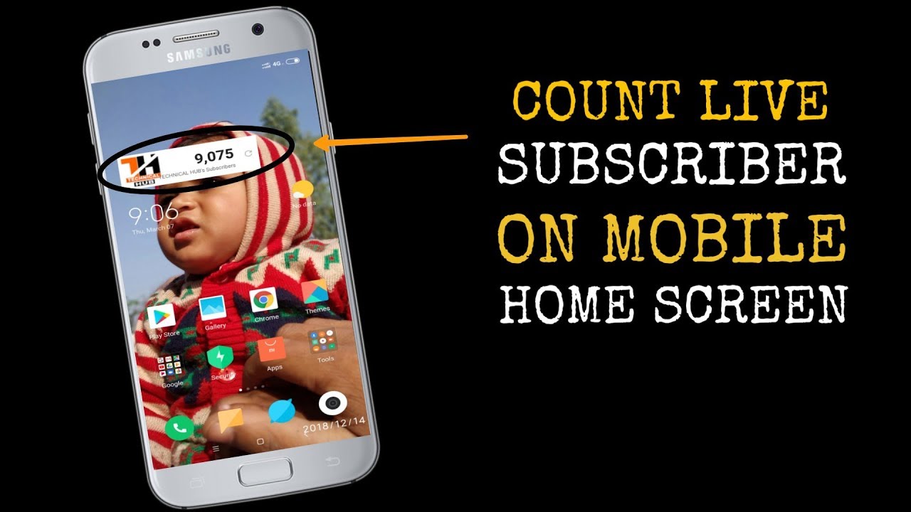 Count live subscribers on your phone home screen    |    Daily knowledge store