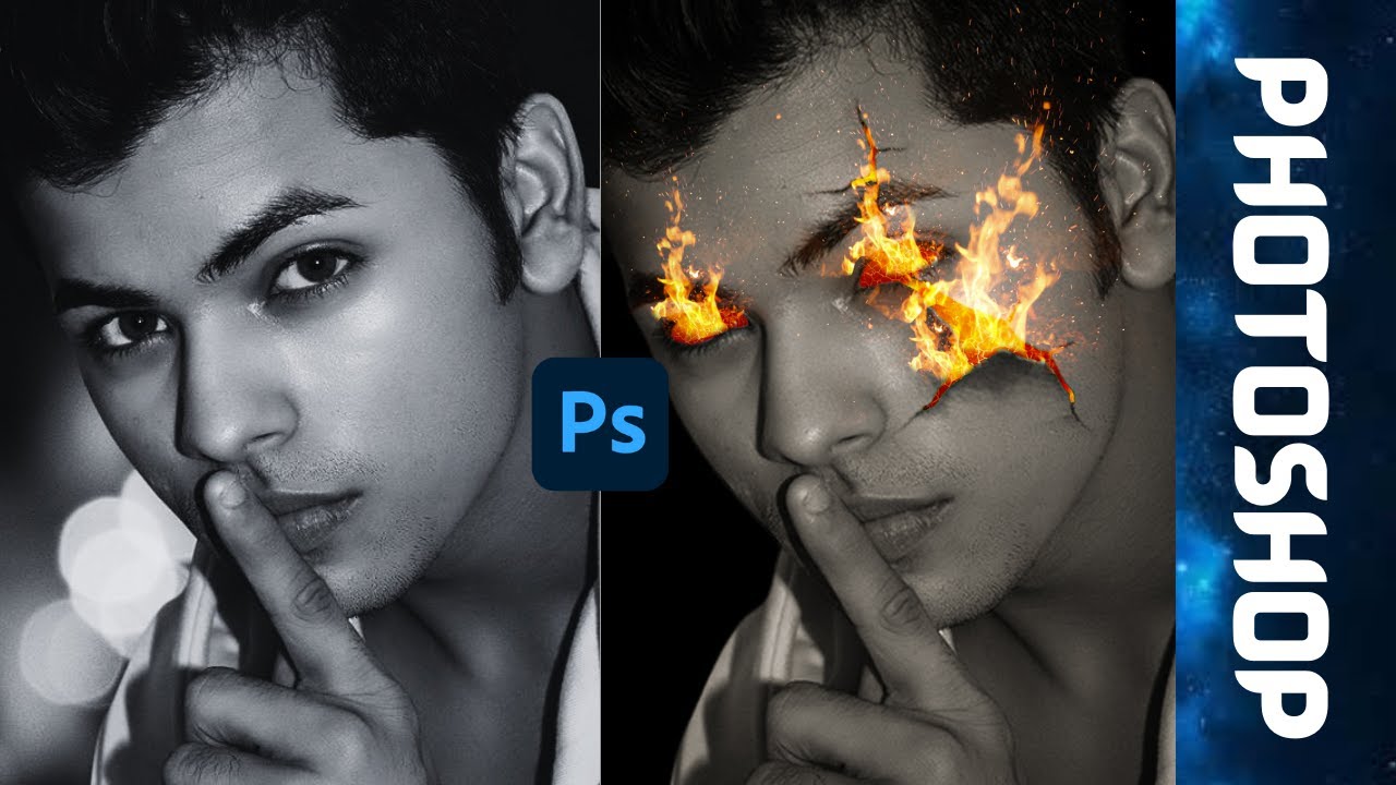 Fire Face Editing in photoshop / Photoshop Art / 
