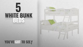Top 10 White Bunk Beds [2018]: Dorel Living Brady Twin over Full Solid Wood Kid's Bunk Bed with screenshot 3