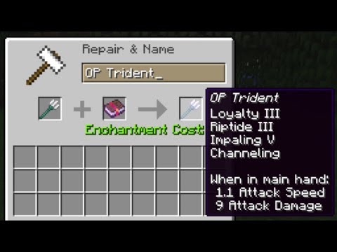 Minecraft 1.13 - Trident BEST Weapon + 4 New Enchantments 