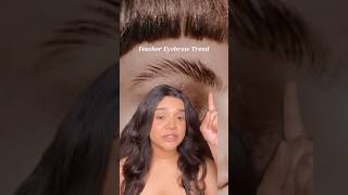 I tried feather eyebrow trend and this happened 😳 #feathereyebrow #makeuptrends #eyebrows