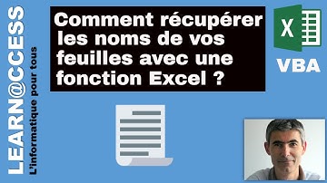 VBA - Créer une fonction permettant de récupérer le nom de vos feuilles