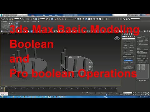 3ds Max Basic Modeling Boolean and pro boolean Operations