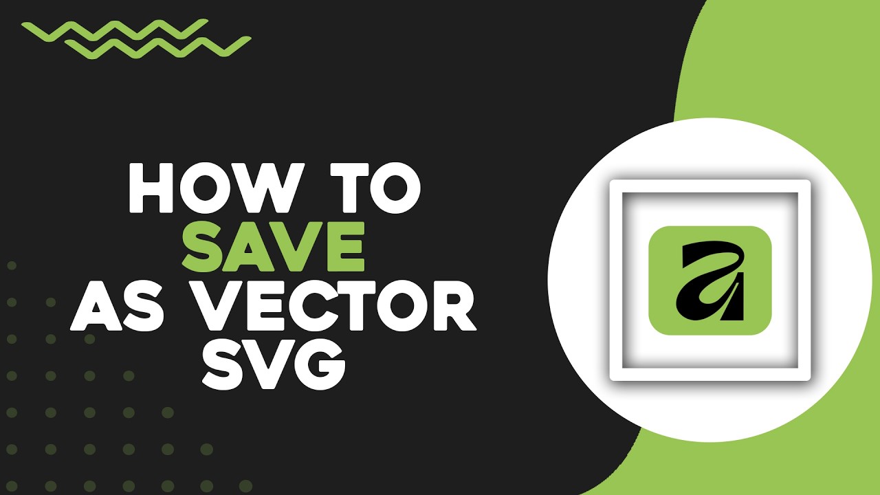 How To Save as Vector SVG in Affinity (Quick Tutorial) - YouTube