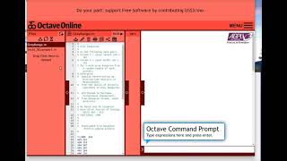For Sect 6.6 HW in linear algebra: Upload files to Octave Online.