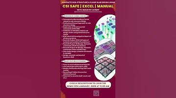 Live training programs on CSI SAFE | EXCEL | MANUAL – Complete Sub-Structure & Floor Slab Design