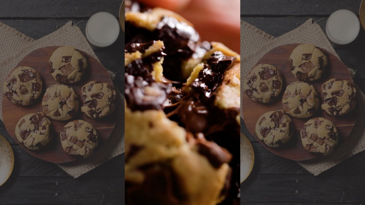 The thickest gooey chocolate chip cookies ever 